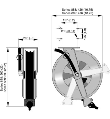 889 20 m 3/8" – zwijacz węża pneumatycznego | Nederman
