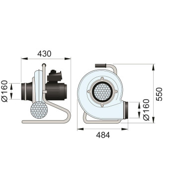 Przenośny wentylator promieniowy N24 - 230V