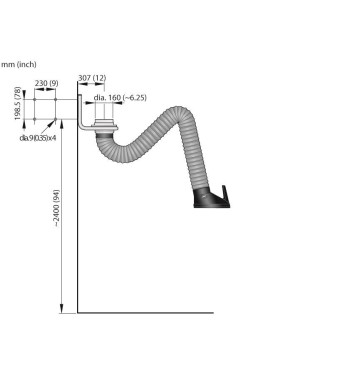 Ramię odciągowe ORIGINAL do odciągu dymów spawalniczych
