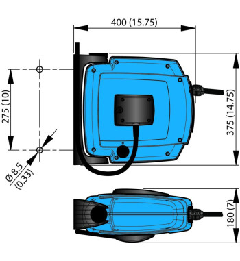 H30 10m 3/8" – zwijacz węża pneumatycznego | Nederman