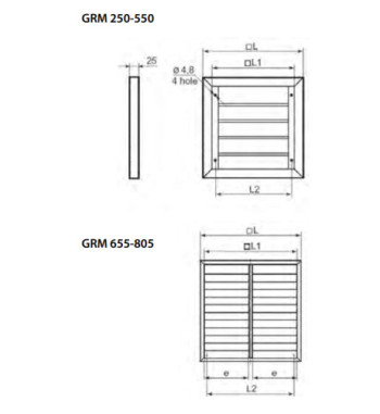 GRM 805x805 – żaluzja uchylna | Vents